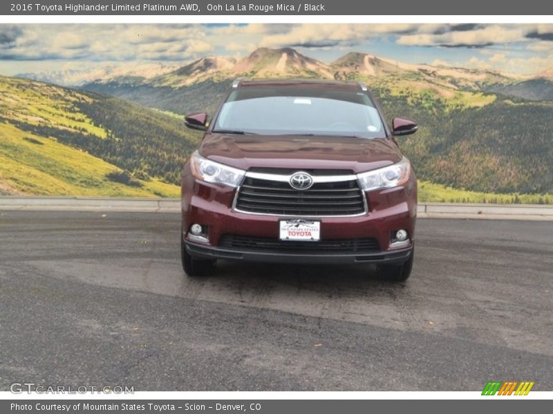 Ooh La La Rouge Mica / Black 2016 Toyota Highlander Limited Platinum AWD