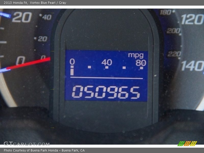 Vortex Blue Pearl / Gray 2013 Honda Fit