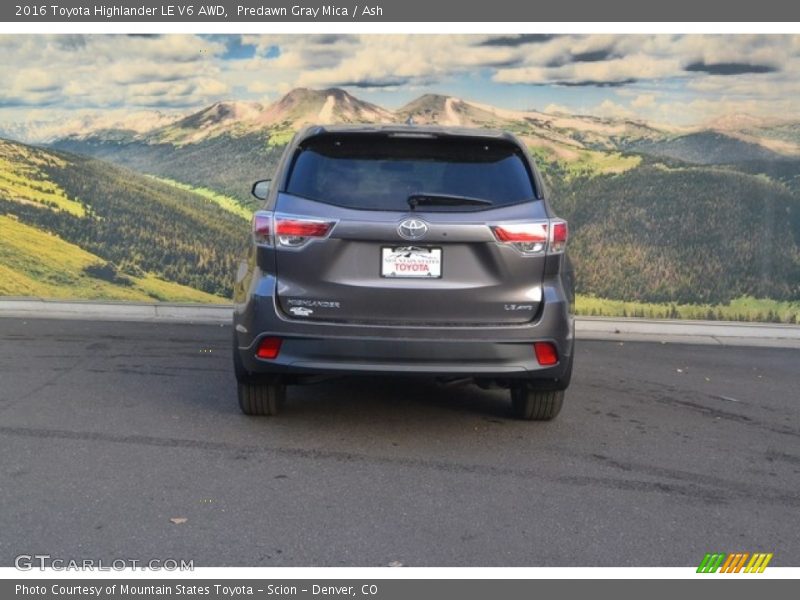 Predawn Gray Mica / Ash 2016 Toyota Highlander LE V6 AWD