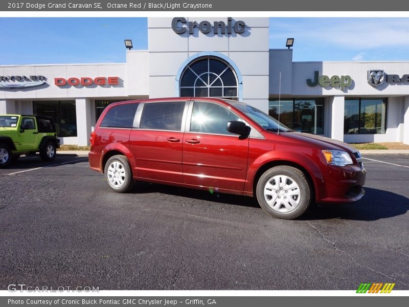 Octane Red / Black/Light Graystone 2017 Dodge Grand Caravan SE