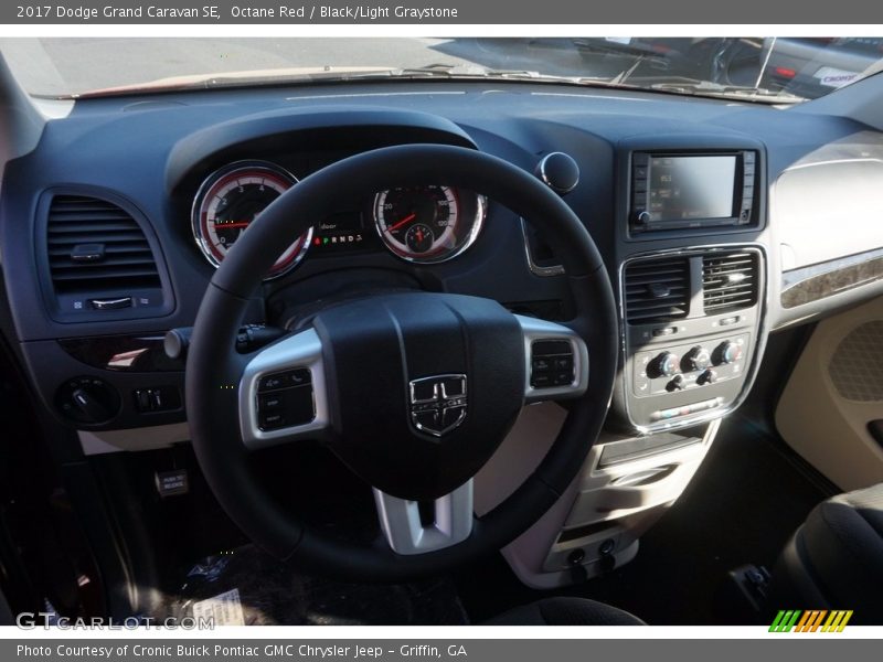 Octane Red / Black/Light Graystone 2017 Dodge Grand Caravan SE