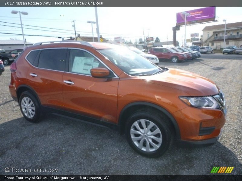 Monarch Orange / Charcoal 2017 Nissan Rogue S AWD