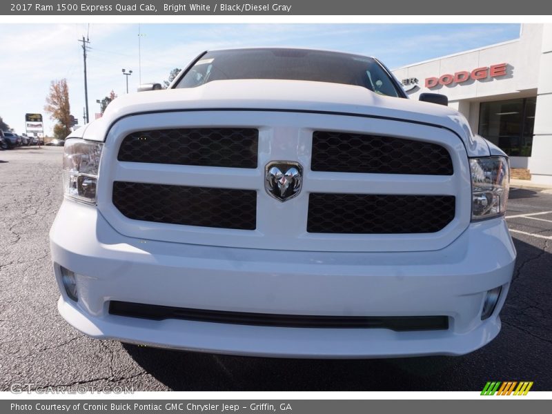 Bright White / Black/Diesel Gray 2017 Ram 1500 Express Quad Cab