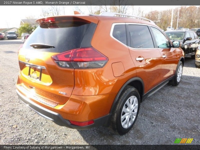 Monarch Orange / Charcoal 2017 Nissan Rogue S AWD