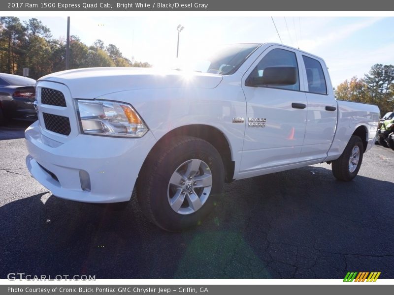 Bright White / Black/Diesel Gray 2017 Ram 1500 Express Quad Cab