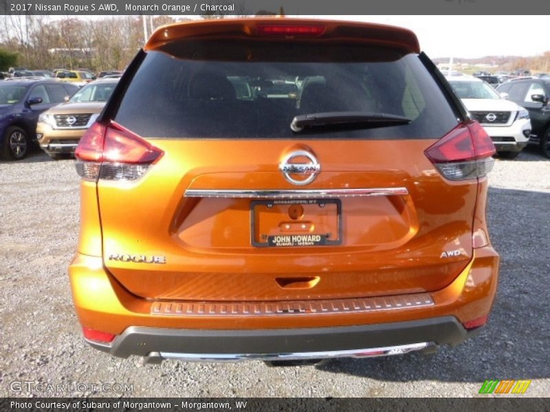 Monarch Orange / Charcoal 2017 Nissan Rogue S AWD
