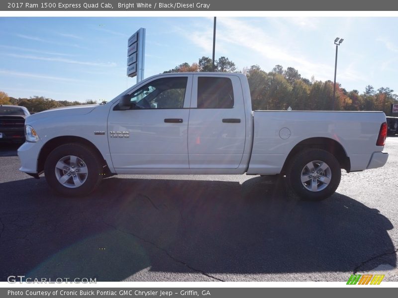 Bright White / Black/Diesel Gray 2017 Ram 1500 Express Quad Cab
