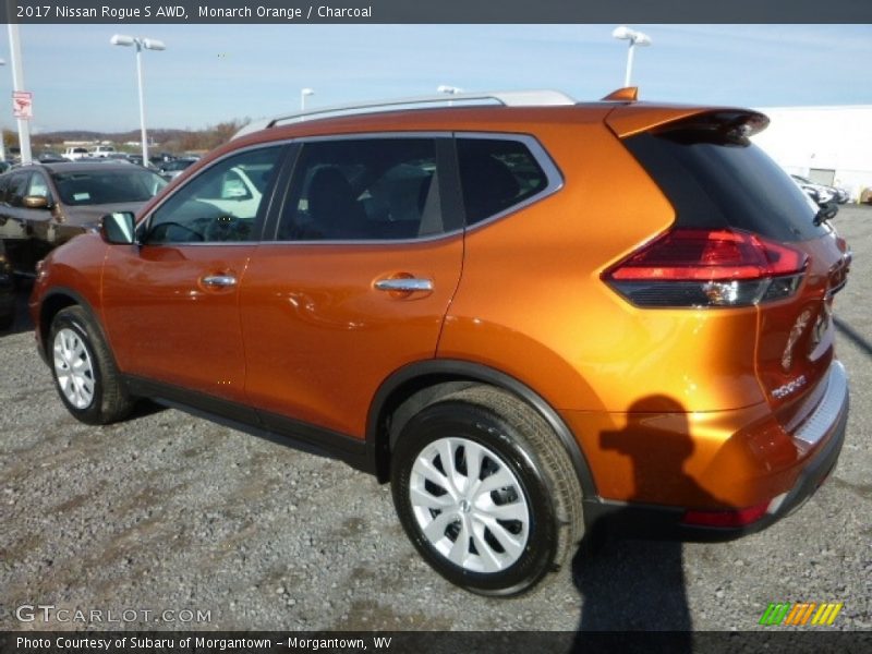 Monarch Orange / Charcoal 2017 Nissan Rogue S AWD