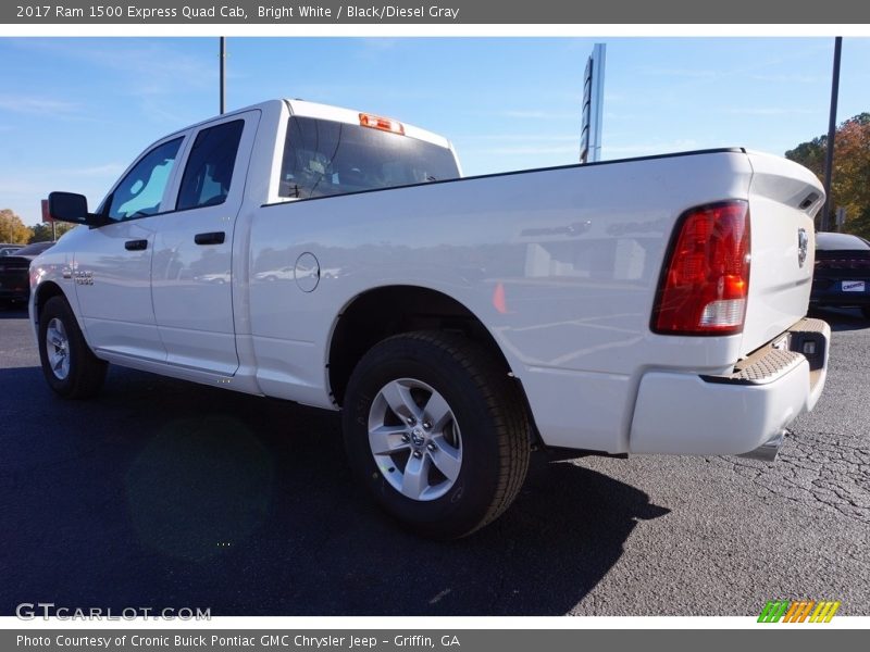 Bright White / Black/Diesel Gray 2017 Ram 1500 Express Quad Cab