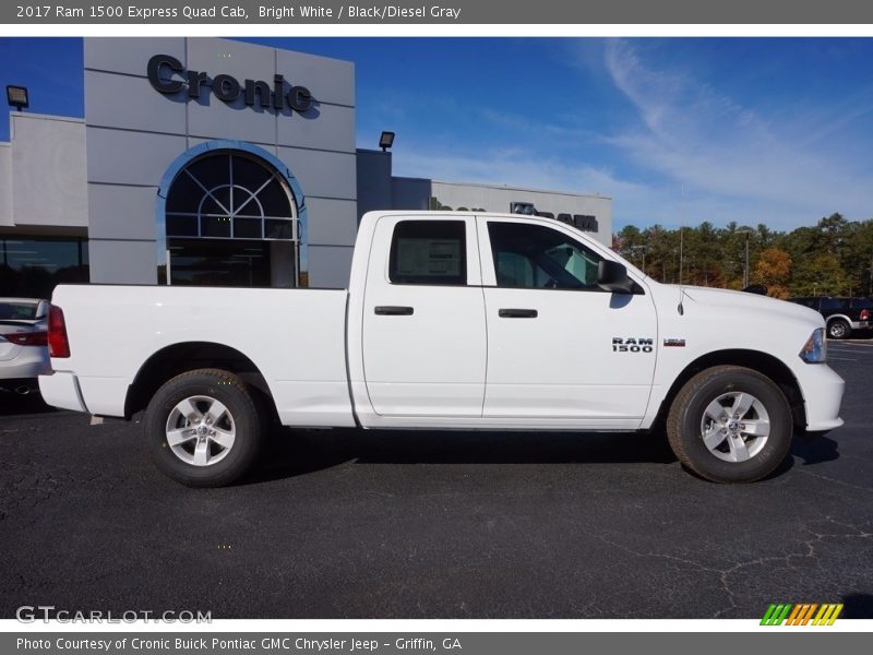 Bright White / Black/Diesel Gray 2017 Ram 1500 Express Quad Cab