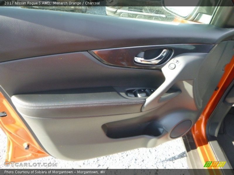 Monarch Orange / Charcoal 2017 Nissan Rogue S AWD