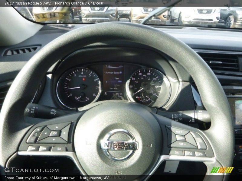 Monarch Orange / Charcoal 2017 Nissan Rogue S AWD