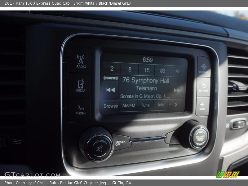 Bright White / Black/Diesel Gray 2017 Ram 1500 Express Quad Cab