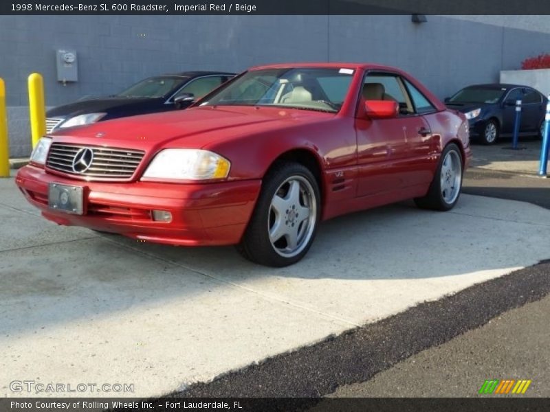 Imperial Red / Beige 1998 Mercedes-Benz SL 600 Roadster