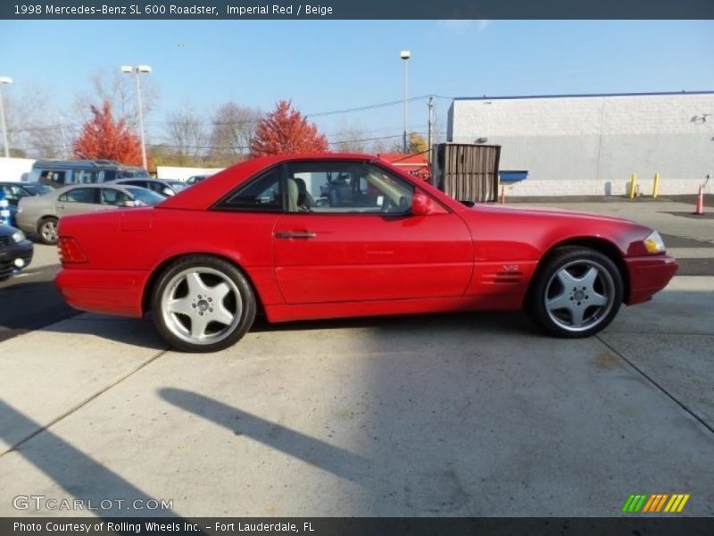 Imperial Red / Beige 1998 Mercedes-Benz SL 600 Roadster