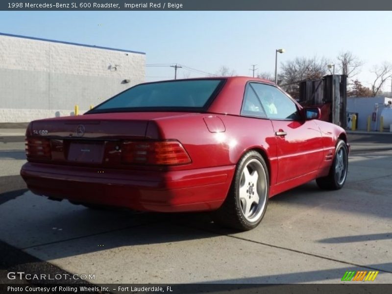 Imperial Red / Beige 1998 Mercedes-Benz SL 600 Roadster