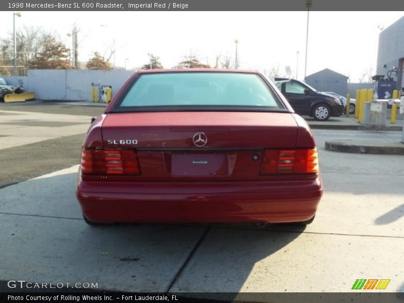 Imperial Red / Beige 1998 Mercedes-Benz SL 600 Roadster