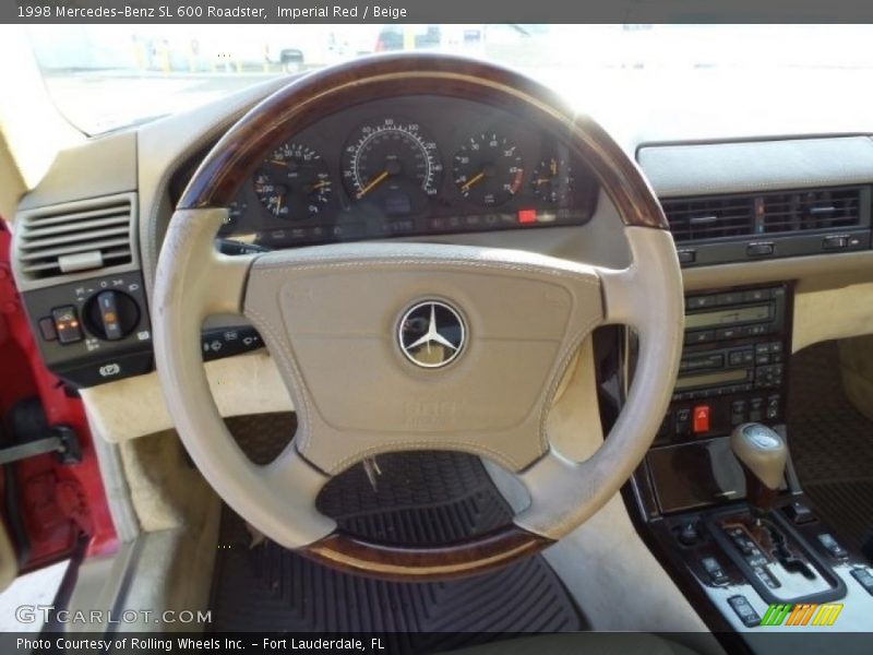 Imperial Red / Beige 1998 Mercedes-Benz SL 600 Roadster