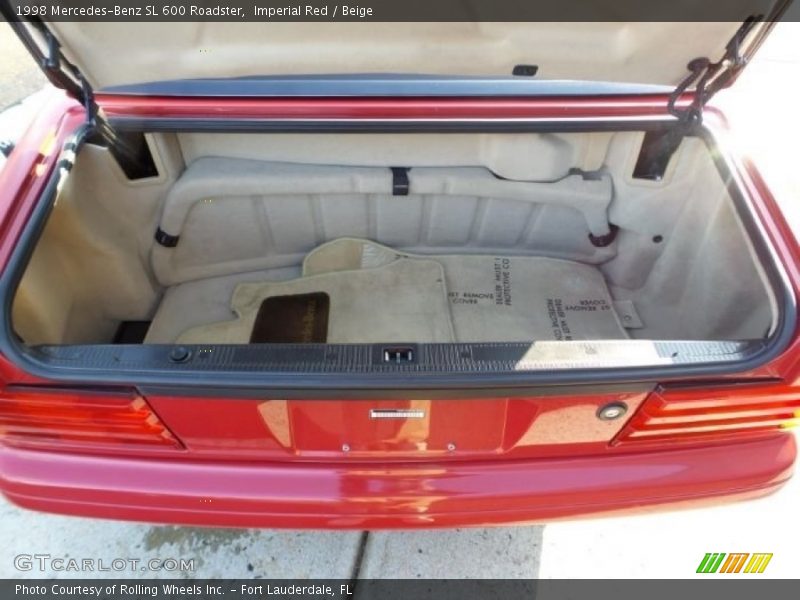 Imperial Red / Beige 1998 Mercedes-Benz SL 600 Roadster