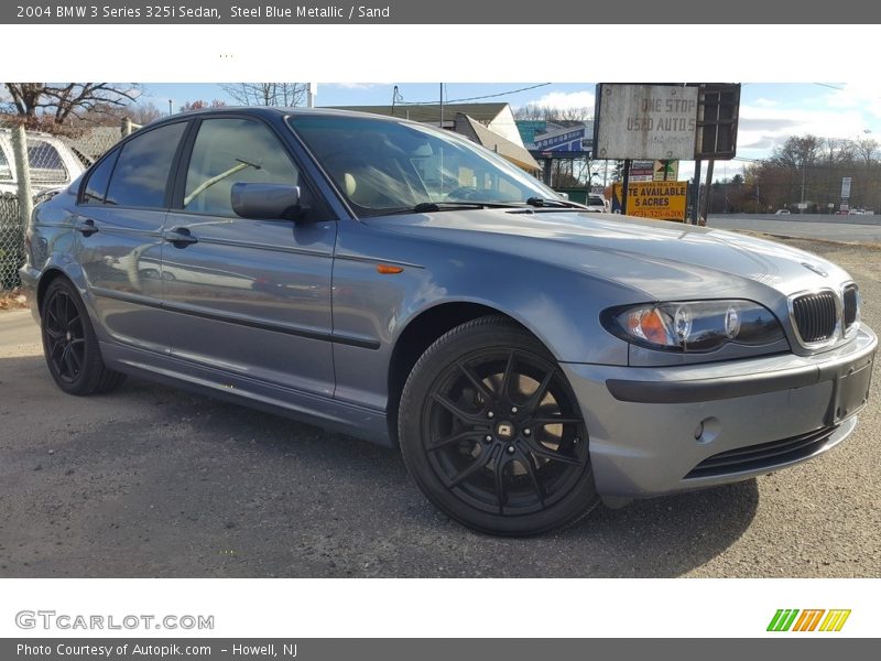 Steel Blue Metallic / Sand 2004 BMW 3 Series 325i Sedan