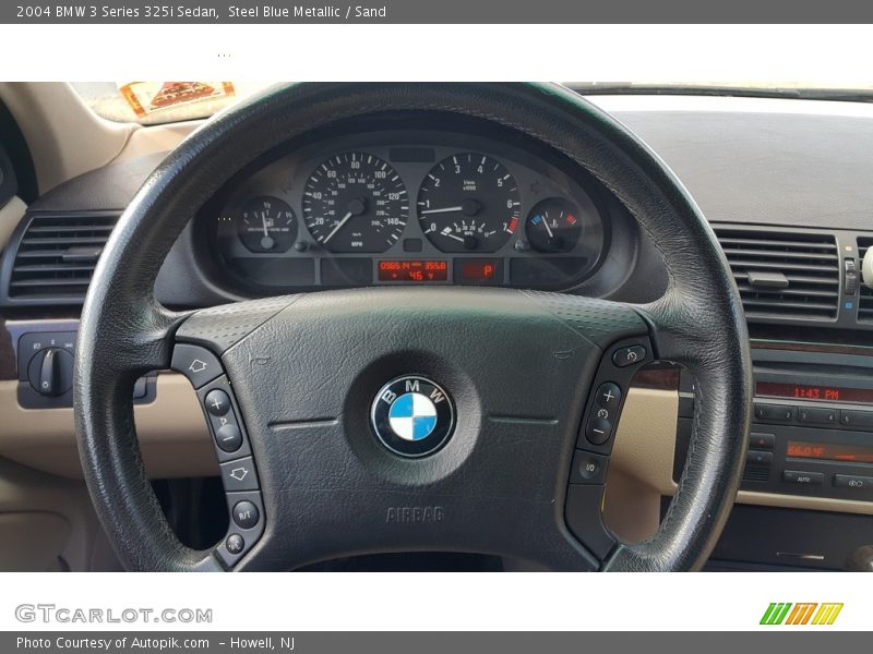 Steel Blue Metallic / Sand 2004 BMW 3 Series 325i Sedan