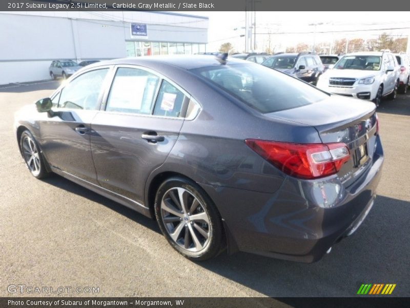 Carbide Gray Metallic / Slate Black 2017 Subaru Legacy 2.5i Limited