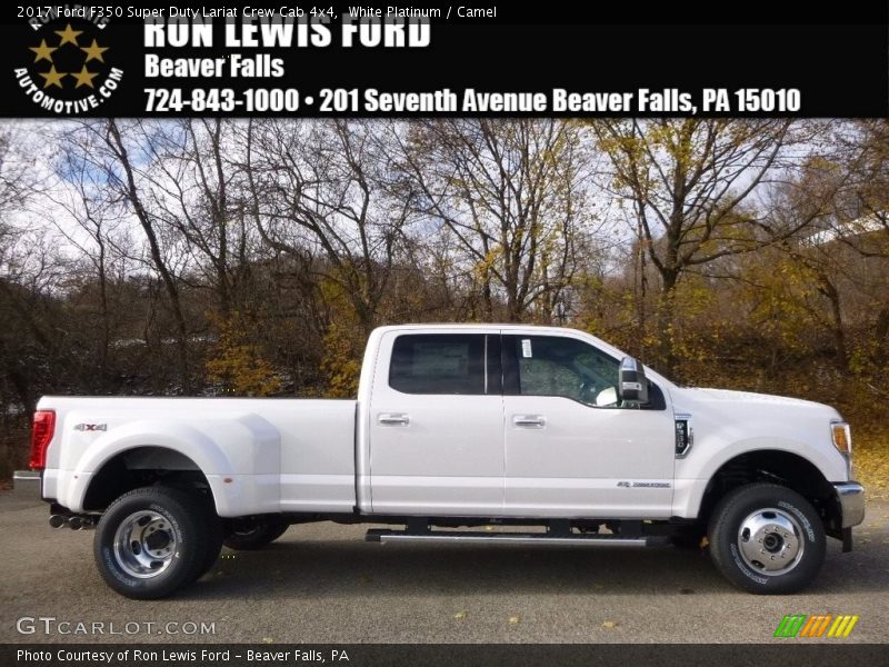 White Platinum / Camel 2017 Ford F350 Super Duty Lariat Crew Cab 4x4
