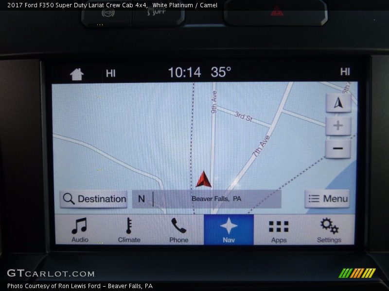 Navigation of 2017 F350 Super Duty Lariat Crew Cab 4x4