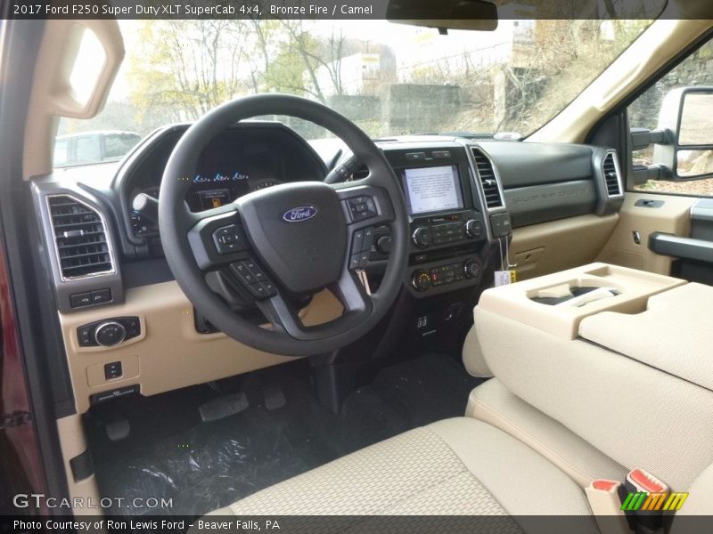  2017 F250 Super Duty XLT SuperCab 4x4 Camel Interior
