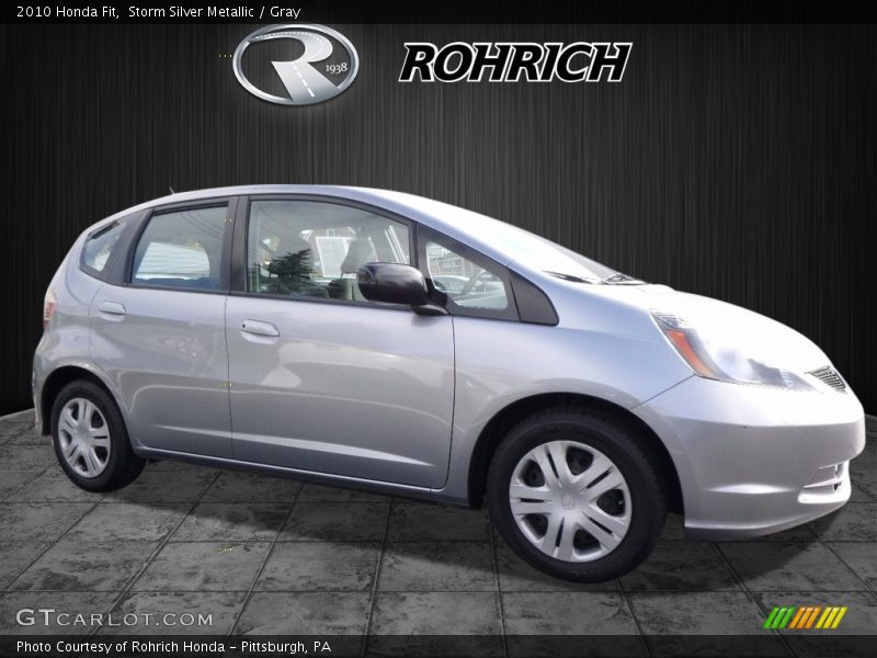 Storm Silver Metallic / Gray 2010 Honda Fit