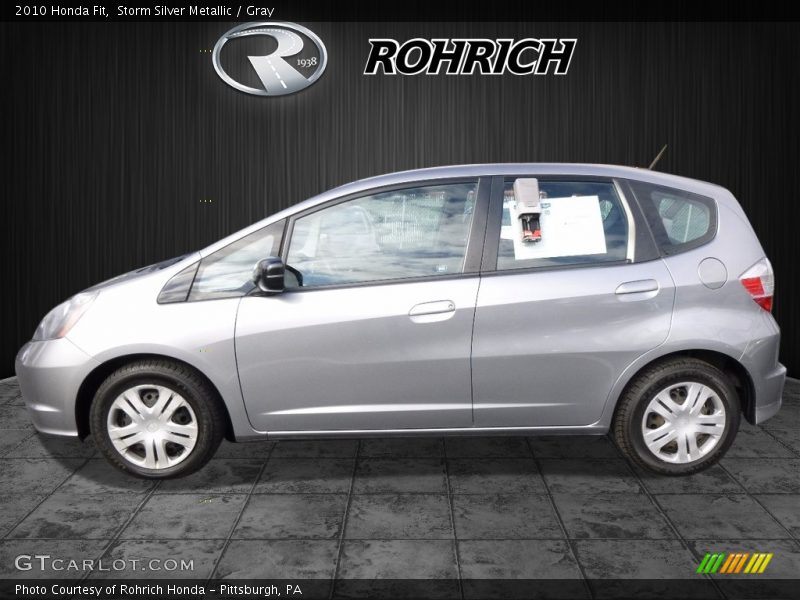 Storm Silver Metallic / Gray 2010 Honda Fit