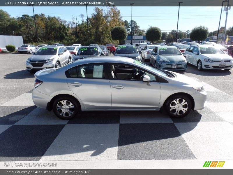Alabaster Silver Metallic / Gray 2013 Honda Civic Hybrid Sedan