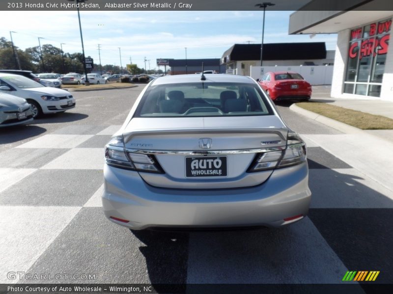 Alabaster Silver Metallic / Gray 2013 Honda Civic Hybrid Sedan