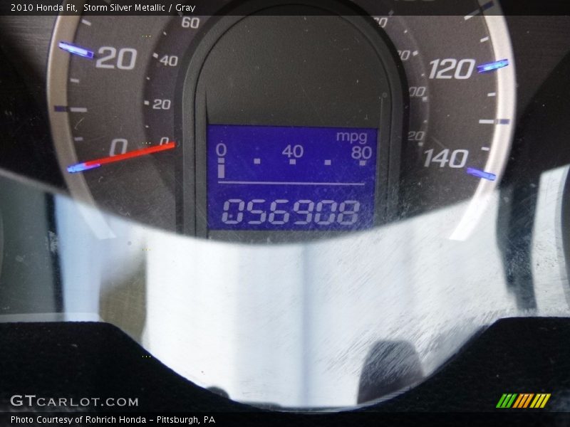 Storm Silver Metallic / Gray 2010 Honda Fit