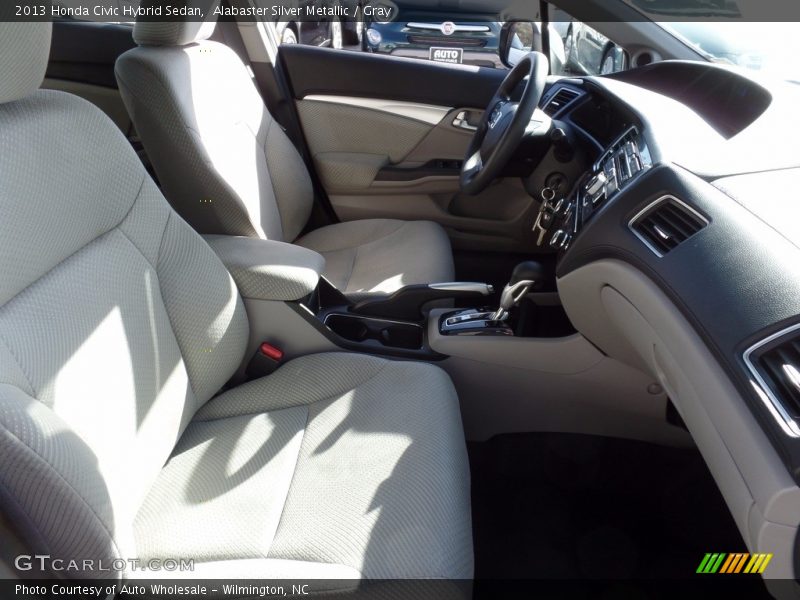 Alabaster Silver Metallic / Gray 2013 Honda Civic Hybrid Sedan