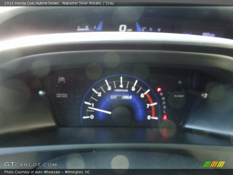 Alabaster Silver Metallic / Gray 2013 Honda Civic Hybrid Sedan