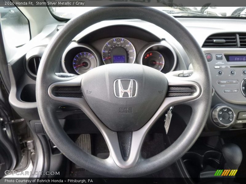 Storm Silver Metallic / Gray 2010 Honda Fit