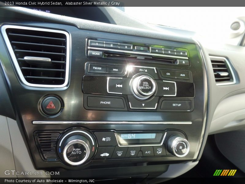 Alabaster Silver Metallic / Gray 2013 Honda Civic Hybrid Sedan