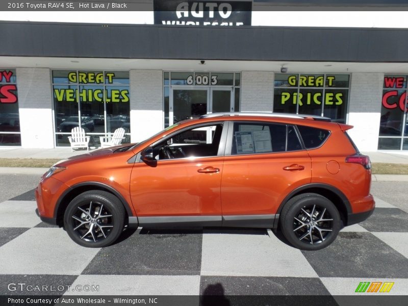 Hot Lava / Black 2016 Toyota RAV4 SE