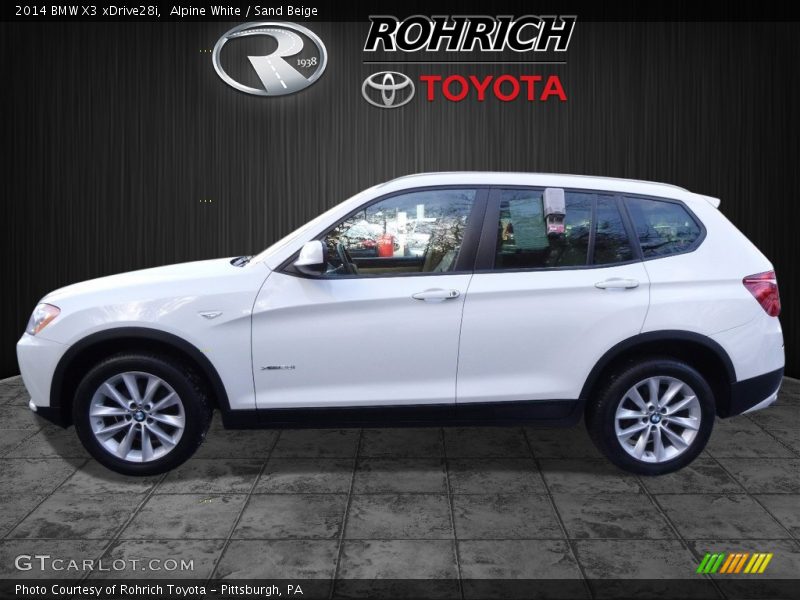Alpine White / Sand Beige 2014 BMW X3 xDrive28i