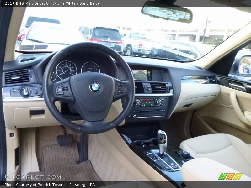 Alpine White / Sand Beige 2014 BMW X3 xDrive28i