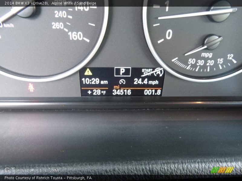 Alpine White / Sand Beige 2014 BMW X3 xDrive28i