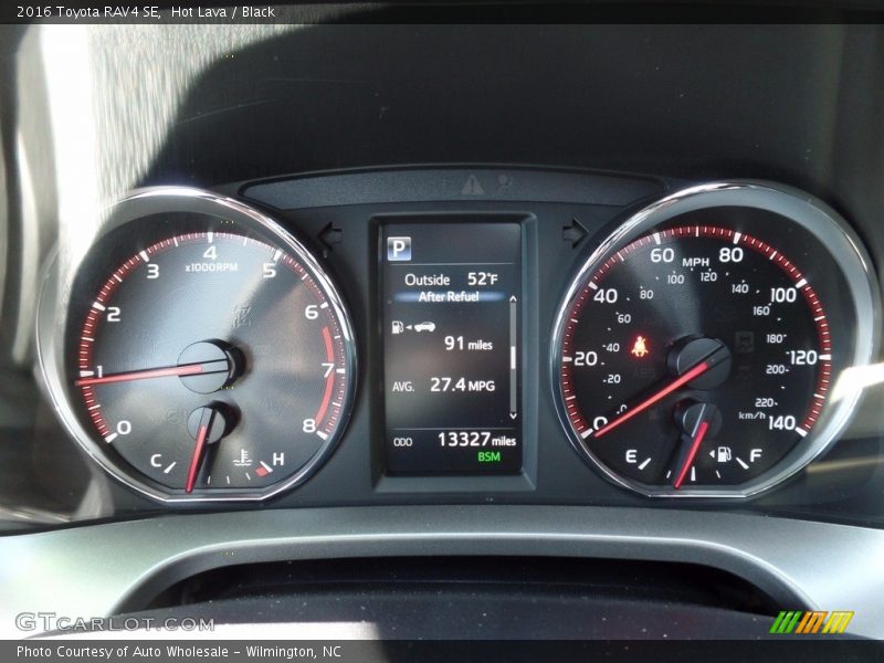 Hot Lava / Black 2016 Toyota RAV4 SE