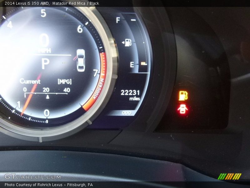 Matador Red Mica / Black 2014 Lexus IS 350 AWD