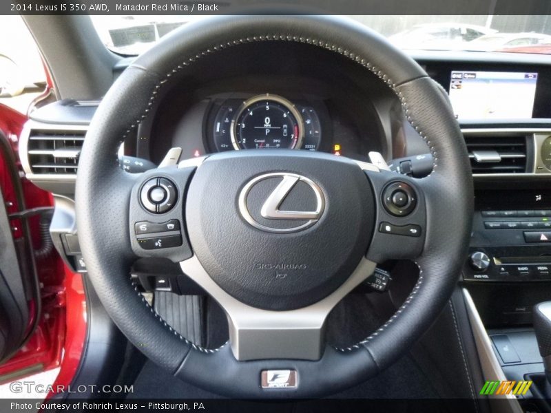 Matador Red Mica / Black 2014 Lexus IS 350 AWD