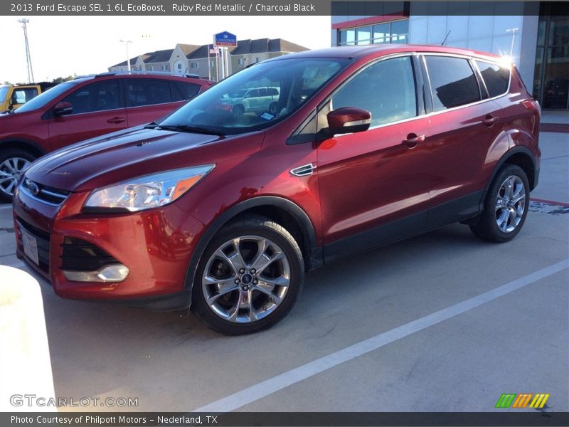 Ruby Red Metallic / Charcoal Black 2013 Ford Escape SEL 1.6L EcoBoost