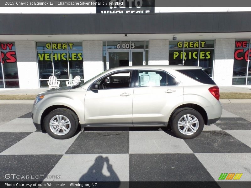 Champagne Silver Metallic / Jet Black 2015 Chevrolet Equinox LS