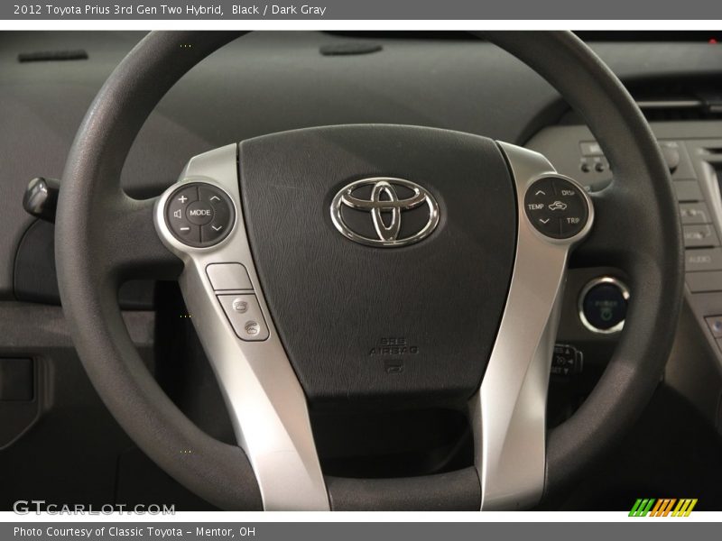 Black / Dark Gray 2012 Toyota Prius 3rd Gen Two Hybrid