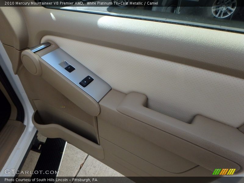 White Platinum Tri-Coat Metallic / Camel 2010 Mercury Mountaineer V8 Premier AWD