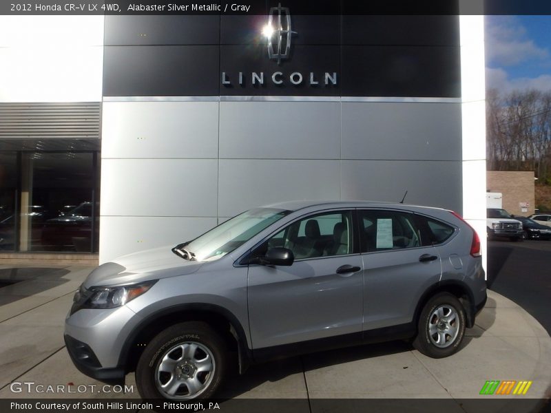 Alabaster Silver Metallic / Gray 2012 Honda CR-V LX 4WD